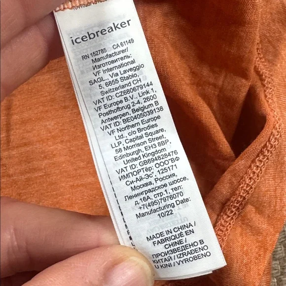 Icebreaker sphere II scoop neck tee cool lite earth heather orange NEW womens M - Picture 9 of 11